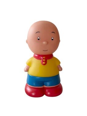 Vintage Caillou Soft Plastic Squeak Toy Figure